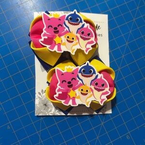 Colorful Shark Family Hair Clips